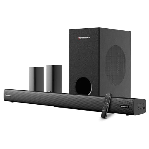 Image of CrossBeats Blaze B1100 5.1 Dolby Home Theater Speaker 625W for TV [2026 Launch] Subwoofer Satellite Speakers, Soundbar for Smart TV |Bluetooth Sound bar Music System Home Theatre (Black)