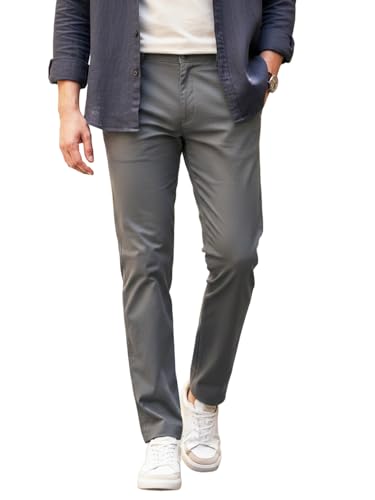Image of Urbano Fashion Men's Cotton Light Weight Non-Stretch Slim Fit Casual Trousers