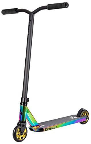 Chilli Rocky Scooter 360 Limited Edition neochrome/gold | Erstklassiger Stunt-Scooter | Robuster Roller, drehbarer Lenker ideal für Tricks geeignet | Leicht & schnell für maximales Fahrvergnügen Cover