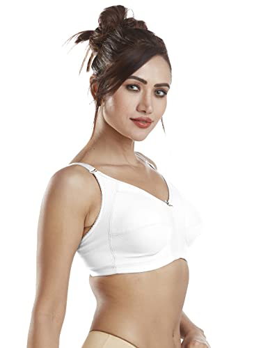 Image of DAZZLE Women's Full Coverage Wirefree Non-Padded Bra White