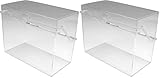 helit H6214602 - Karteikarten Box „the index“ DIN A6 quer, Kleinkartei glasklar für ca. 400 Karten (Packung mit 2)