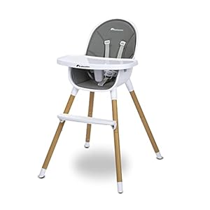 Bebeconfort Avista Trona evolutiva que se transforma en silla infantil, con acolchado y bandeja, desde 6 meses hasta 30 kg, color Warm Grey