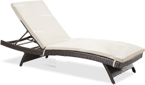 Image of UF Sun Lounger | Set of 2 (Black) | Adjustable Outdoor Chaise Recliners with Matching Patio Coffee Table |Perfect for Terrace Garden Poolside Relaxation| Strong Weather-Resistant