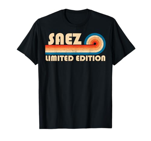 Photo de SAEZ Surname Retro Vintage 80s 90s Birthday Reunion T-Shirt