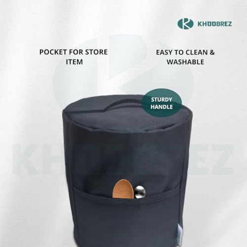 EK-MBC Waterproof Dustproof Washable Glass Kettle Cover (Black)