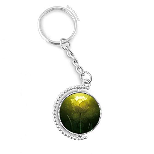 Llavero de tulipán verde giratorio: di adiós a las llaves enredadas en el bolso