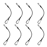 BESPORTBLE 8Pcs Elastic Bungee Cord Straps with Carabiner Hooks, 12-Inch Rubber Luggage Tie Down for Motorcycle