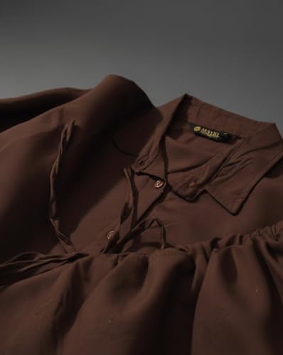 Image of Shirts for Women - Korean Style Sleeve Oversized Button Down | Plus Size Workwear Top for Office & Casual Wear (Available in Plus Size)