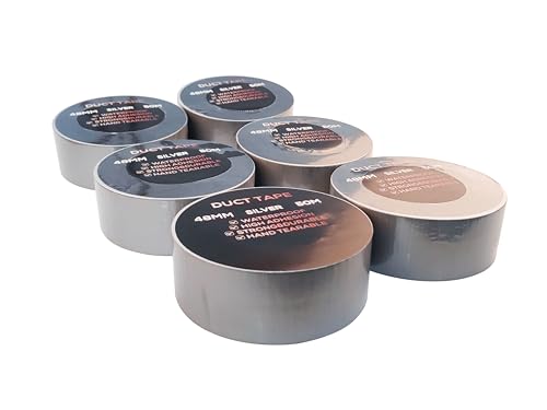 Duct-Tape Réparation 48x50m ruban toilé gris extra fort bande adhésive lot de 6
