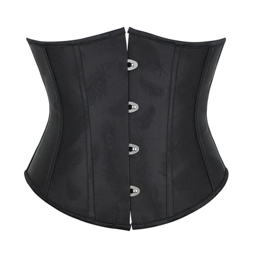 Corset Belt Women Short Underbust Corset Waist Trainer Belt Satin Lace Up Bodice Shaper Tops4
