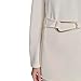 HALSTON Women's Belted Long Sleeve Top, Vanilla, X-Large
