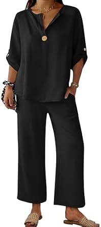 Wide leg palazzo pants lounge set