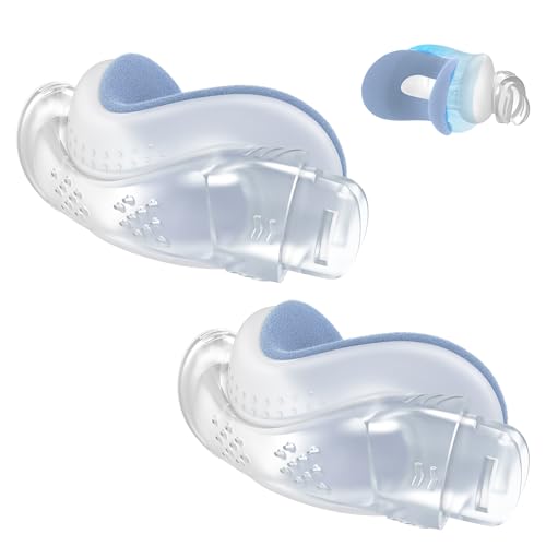 2 Packs Improved Cushion for Airtouch N30i & Airfit N30i with Soft Fleece Fabric Warm & Breathable Non-Slip Nasal Pillow Mask Replacement CPAP Supplies Old Version - Blue (Medium)