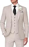 Remarque : le costume 3 pièces pour homme à coupe ajustée pour mariage à la plage est lavable à sec uniquement et toujours accroché pour le rangement