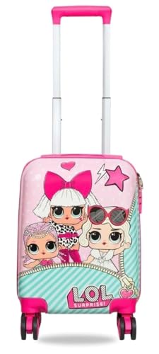 Image of ADSON Abs Kids Trolley 360 Rotating Luggage 360 Degree Wheels Non-Breakable 16 Inch Kids Hardsided Suitcase with 4 Wheels, 360 Degree Wheel Travel Trolley Bag (Design 11)