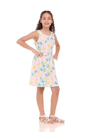 Image of Pink Angel 3-Pack Girls' Dresses, Kids Casual Fit and Flare Sleeveless Summer Dress & School Outfit, 100% Cotton