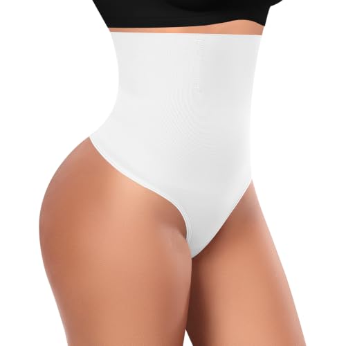 Image of Werena Tummy Control Thong Shapewear for Women High Waisted Body Shaper Panties Shaping Thong Girdle Underwear