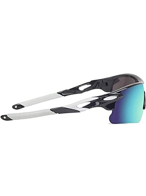 Image of Packard Non Polarized Oversized Sports Sunglasses for Men Women, Outdoor Cricket Cycling Hiking Fishing Sunglasses (Black White, Yellow)