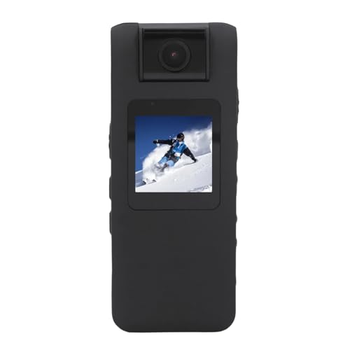 Wisoqu Body Camera with Audio and Video Recording, 1080P FHD Body Cam with 180° Rotating Lens, 10HR Battery & Night Vision, Wearable Camera for Pet, Home, Office, Sports