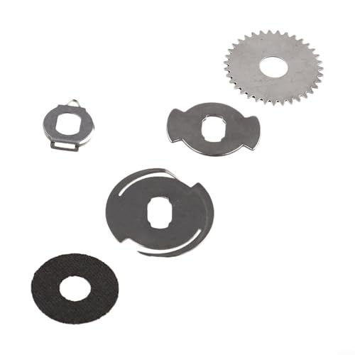 BlesConi Kit de reparación de carretes de pesca para carrete amarillo pequeño GW – Clicker de arrastre, alarma de caída de agua, placa de engranaje de aluminio y sonda de 5 estrellas