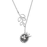 MYOSPARK Bird Nest With 3 Eggs Pendant Branch Lariat Y Necklace Family Jewelry Gift For Mother...