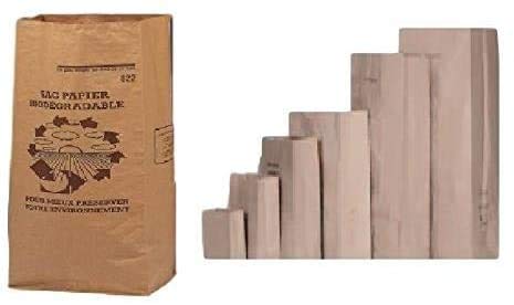 50 Sacs 60 Litres SOLIDE 2 FEUILLES déchets verts et organiques en papier kraft biodégradable compatible compost sac pour déchets verts sac jardin ramassage herbe végétal compostable tous déchets