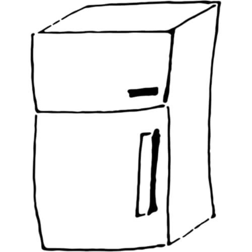 Azeeda 'Kühlschrank mit Gefrierfach' Schablone/Vorlage (WS00048973)