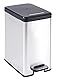 CURVER DECO Bin SLIM 25L Abfalleimer, Plastik, schwarz/silber metallic, 39 x 25 x 45 cm