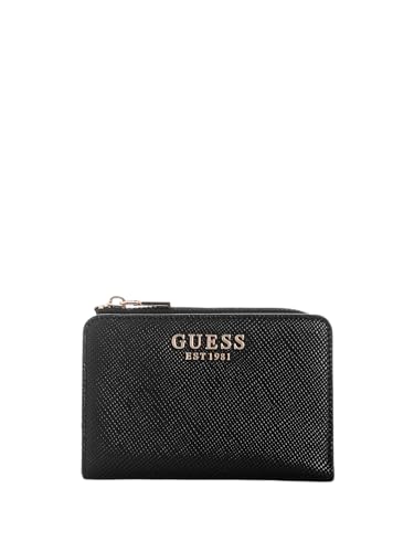 GUESS Laurel II Zip Around Card Case, preta, Preto, One Size