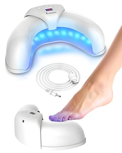 Fungabeam LED Nail Care Light for Fingernails & Toenails, Dual-Light