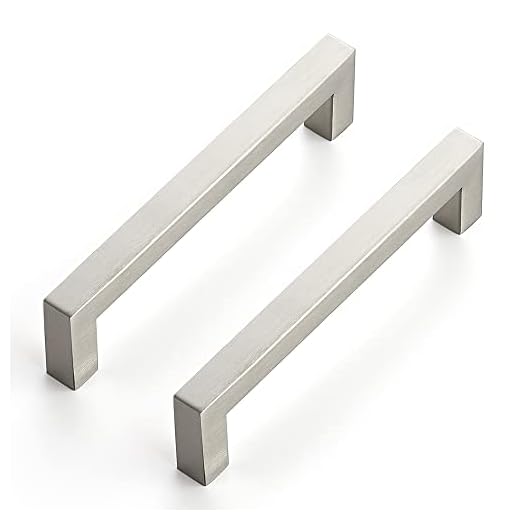 Ravinte 30 Pack 5 Inch Kitchen Square Cabinet Handles Satin Nickel Cabinet Pulls Brushed Nickel Drawer Pulls Kitchen Cabinet Hardware Kitchen Handles for Cabinets Cupboard Handles Drawer Handles