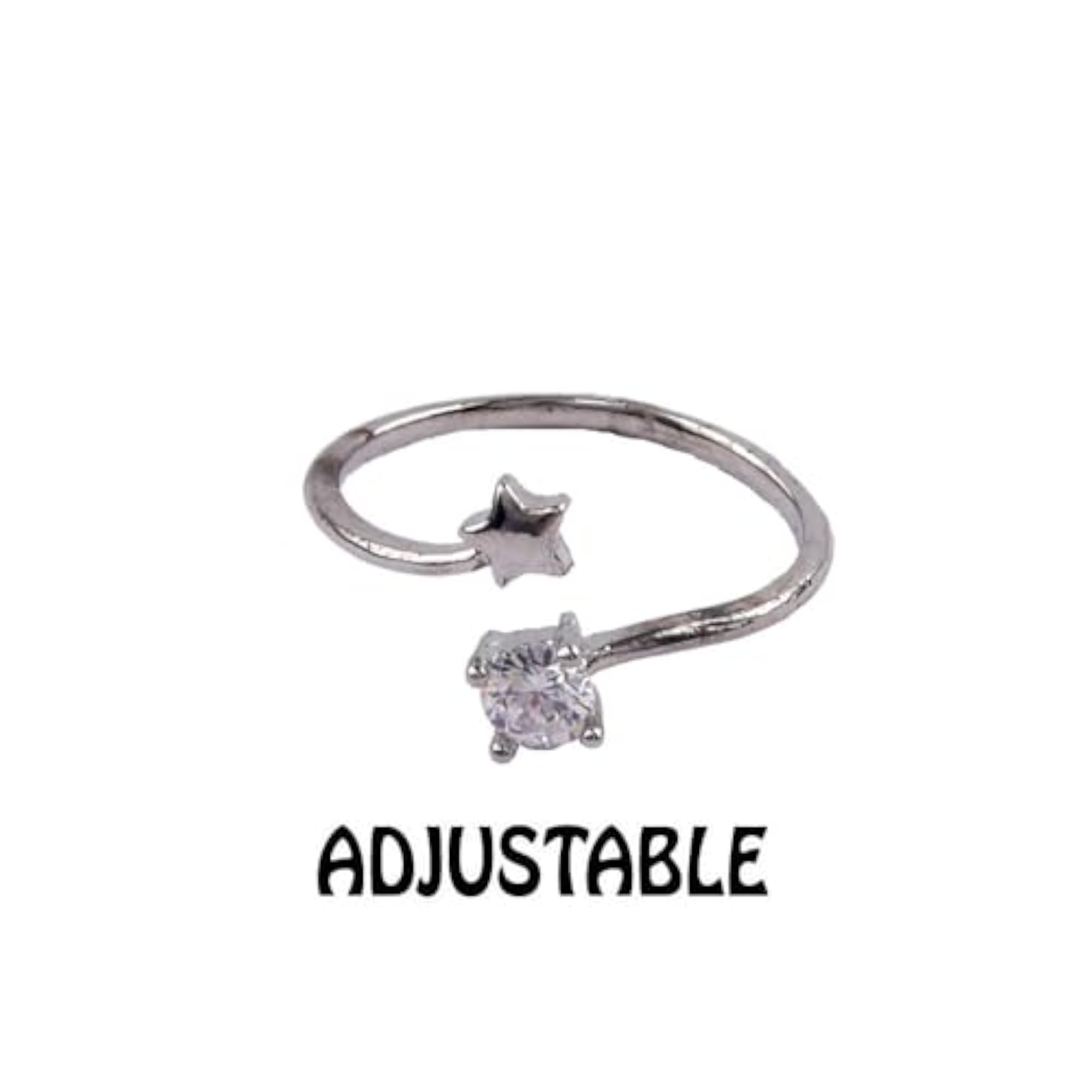 Women's Trendy Rose Gold Finish Star Shape Diamond Ring