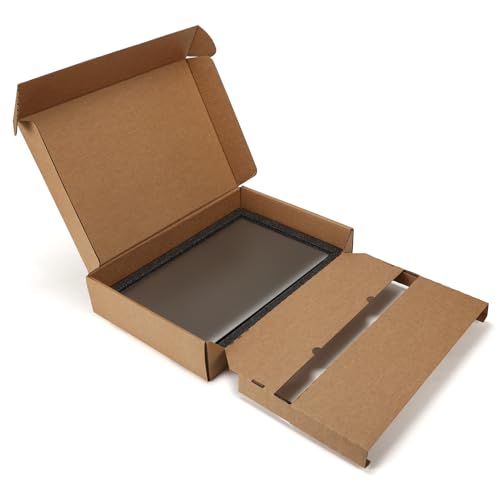 Image of CRUGLA Laptop Shipping Box with Cushioned Foam, Up to 17 inch Corrugated Cardboard Mailer for Laptop Notebook Shipment, Secure Packaging Solution, 1 Pack