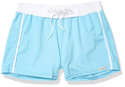 Sauvage Men's Retro Lycra Solid Swim Trunk, Sky Blue, Large