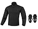 KRYDEX Tactical K4 Combat Shirt Ripstop Rapid Assault Long Sleeve Shirt with Elbow Pads (US, Alpha, Small, Regular, Regular, BK)