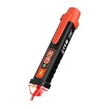Berührungsloser Spannungsprüfer, AC Stromprüfer 12/48-1000V Leitungssuchgerät mit Taschenlampe, Kabelbruch-Suchgerät Stift Durchgangsprüfer für Steckdose Schaltschrank