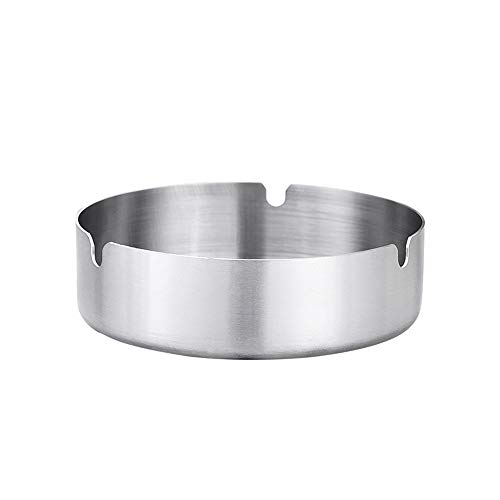 4 Stücke 10cm Edelstahl Aschenbecher Moderne Tischplatte Aschenbecher für Innenraum und Draußen