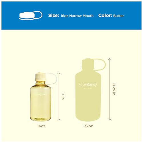 Image of Nalgene 16 oz Narrow Mouth Water Bottle, Butter
