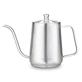 Easyworkz Kaffeekessel mit Schwanenhals, 900 ml, Edelstahl, Hand-Tropf-Kaffeekanne mit langem schmalem Auslauf, geeignet für Induktionsherde