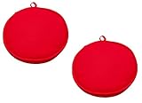 BMTick Tortillero de tela aislante Premium para mantener el calor por hasta 75 minutos - Minimalista Rojo (2 Unidades) (28cm)
