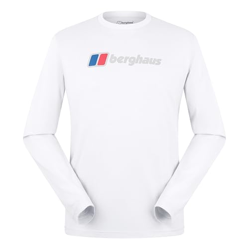 Berghaus Men's Big Logo T-Shirt | 100% Cotton Non-Technical T-Shirt, Pure White, M