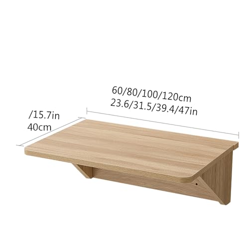 Bureau pliable mural flottant 40x80 cm bois : la solution pour travailler en studio