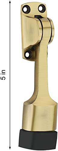 Image of Door Stoppers Rubber for Home with Screw Super Bullet, Silver Gold Finish, 5 Inch, Pack of 2