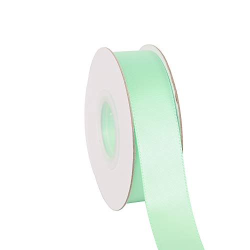 Ribbonitlux 25mm Wide Double Face Satin Ribbon 22 Meters (530-Mint, Set for Gift Wrapping Party Decor, Sewing Applications