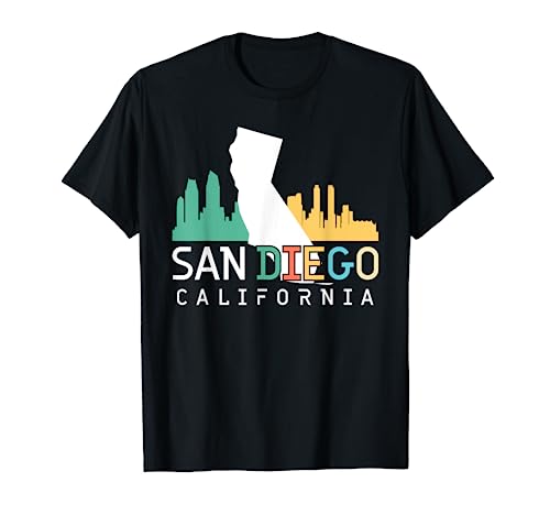 San Diego CA Palmeras California Souvenir Retro Vintage Camiseta
