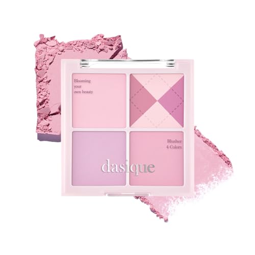 Dasique Blending Mood Cheek 05 Violet Knit l Vegan, Cruelty-Free l 4 Blendable Shades in Lightweight, Long-lasting, Smooth Powder