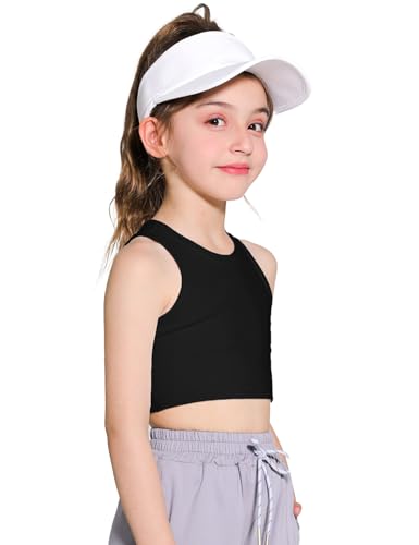 Girls Sports Bra Athletic Training Tank Tops Sleeveless Racerback Crop Tops for Kids Teens 5-12Y3