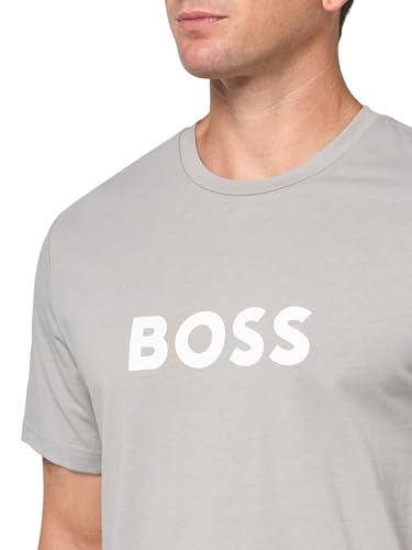 BOSS mens Big Logo Cotton T-shirt Rash Guard Shirt (pack of 1)