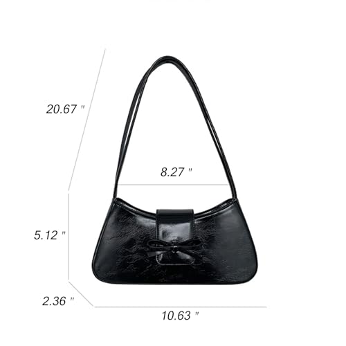 Y2K Purse for Women Small Shoulder Hobo Bags Coquette Bag Cute Bow Leather Purses and Handbag for Gift4