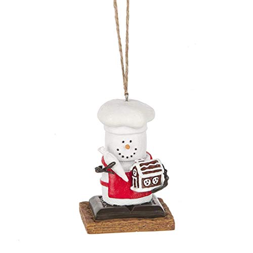 S'mores Original 2017 Chef Building a Gingerbread House Ornament